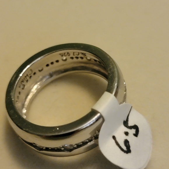 Sterling silver 925 cz ring size 6.5 - Picture 2 of 2